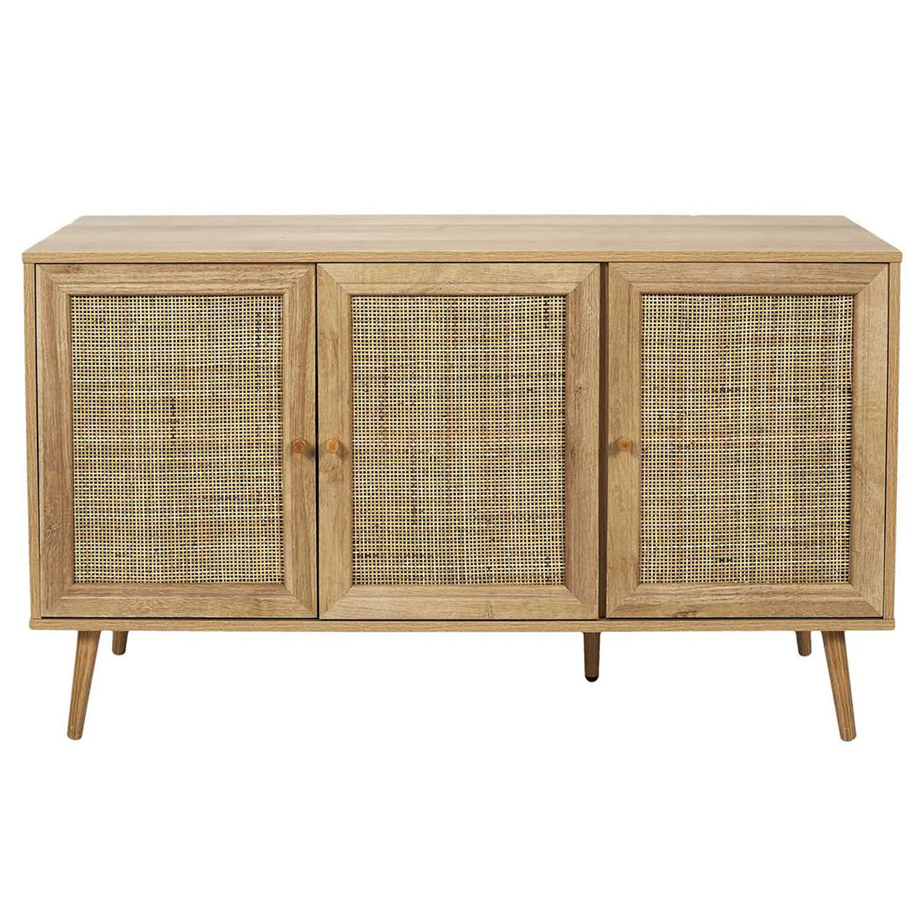 Home Deco Factory Buffet 3 portes Bali marron - 115x70x39 cm