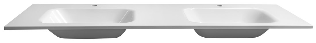 Sapho Areca wastafel met kraangat 160cm wit glans