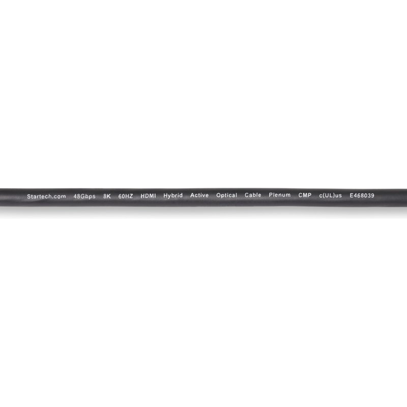StarTech.com Câble Optique Actif (AOC) HDMI 2.1 Hybride de 9,1m, CMP, Plénum, Câble Fibre Optique HDMI 2.1/2.0 Ultra-Haute Vitesse 8K, 48Gbps, 8K 60Hz/4K 120Hz, HDR10+/FRL/TMDS/eARC