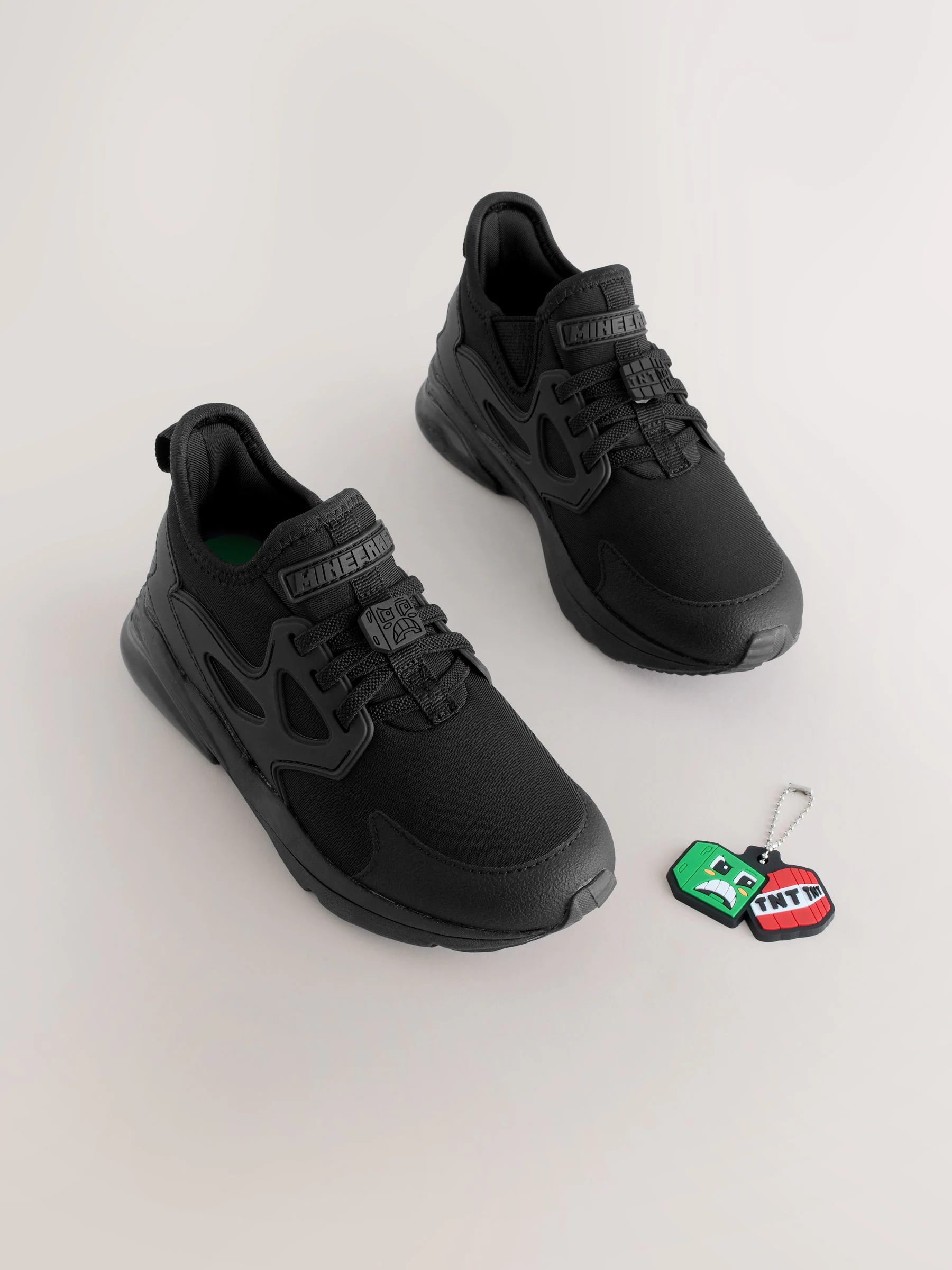 Zwart - Minecraft Elastische Veterschoenen