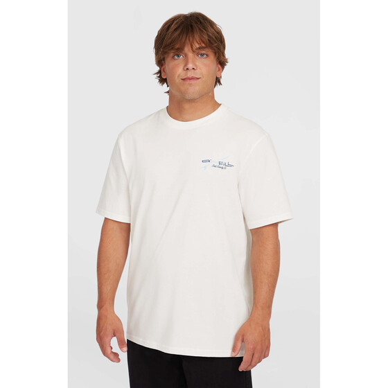 O'Neill Retro Back Print T-Shirt Snow White Herren SU25