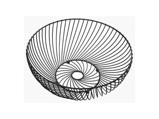 Corbeille torsadée - D 30 cm x H 12,5 cm - Noir