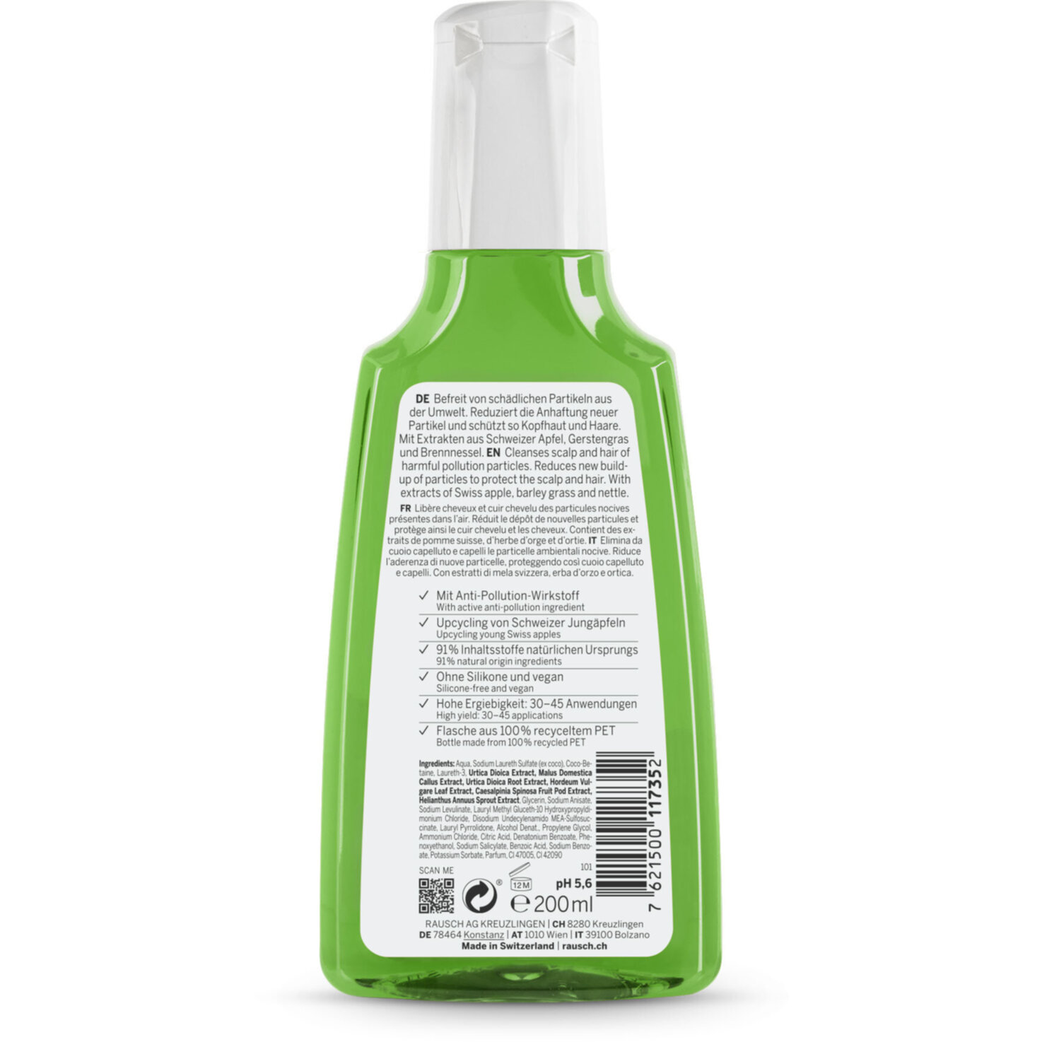 Rausch Anti Pollution Shampoo mit Schweizer Apfel