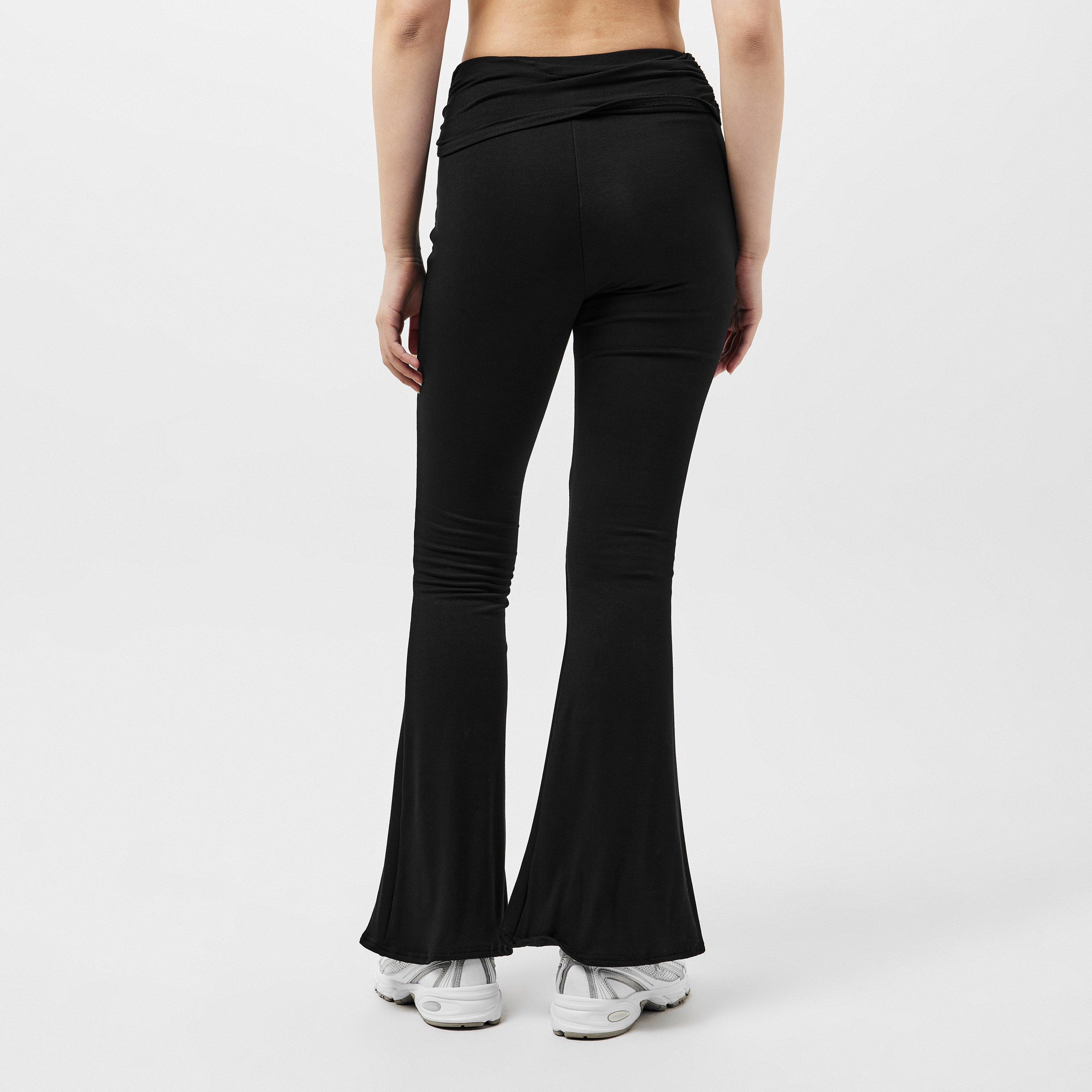 Missy Empire Fold Over Flared Yoga Pants