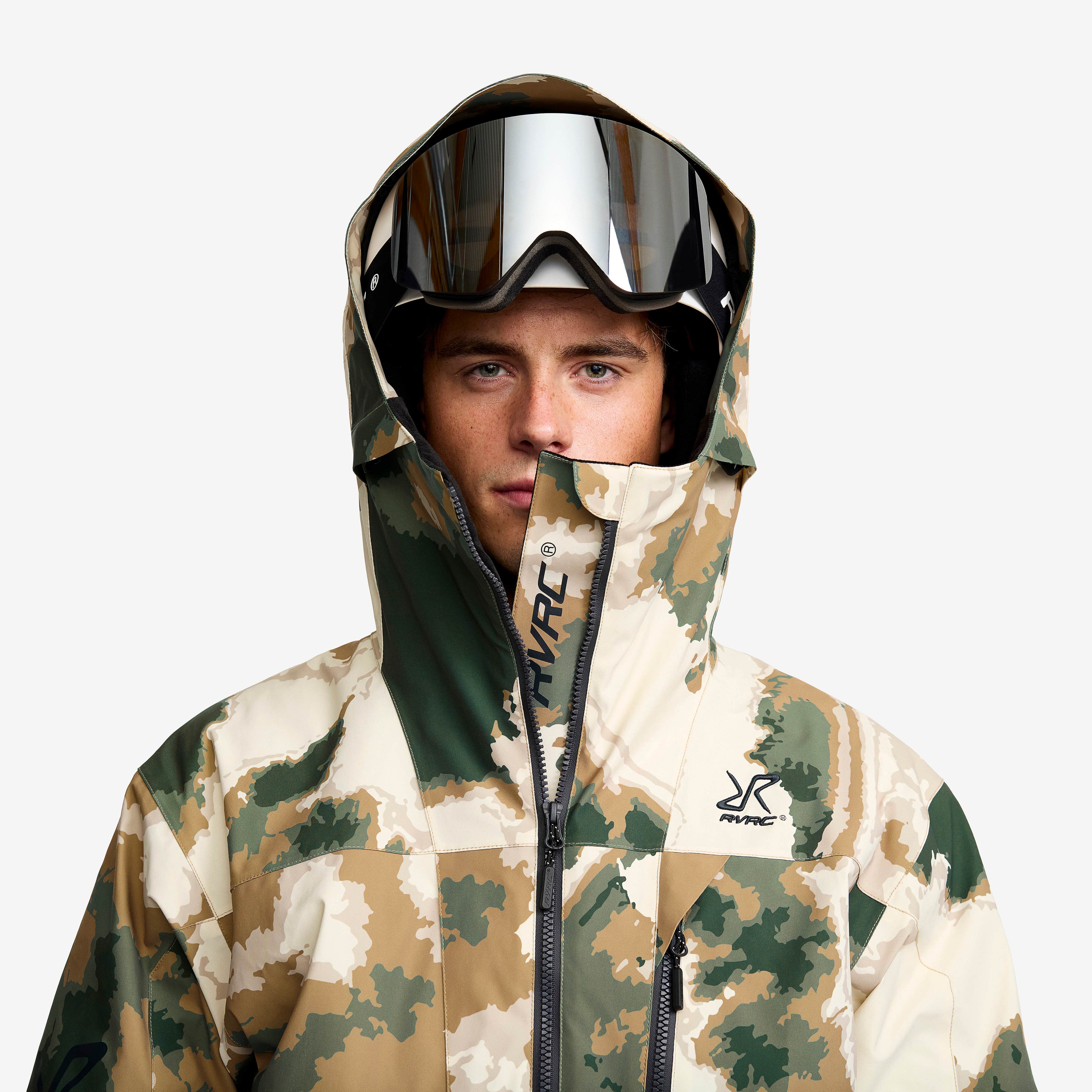Halo 2L Insulated Ski Jacket Herre Garden Topiary/Kelp Beige