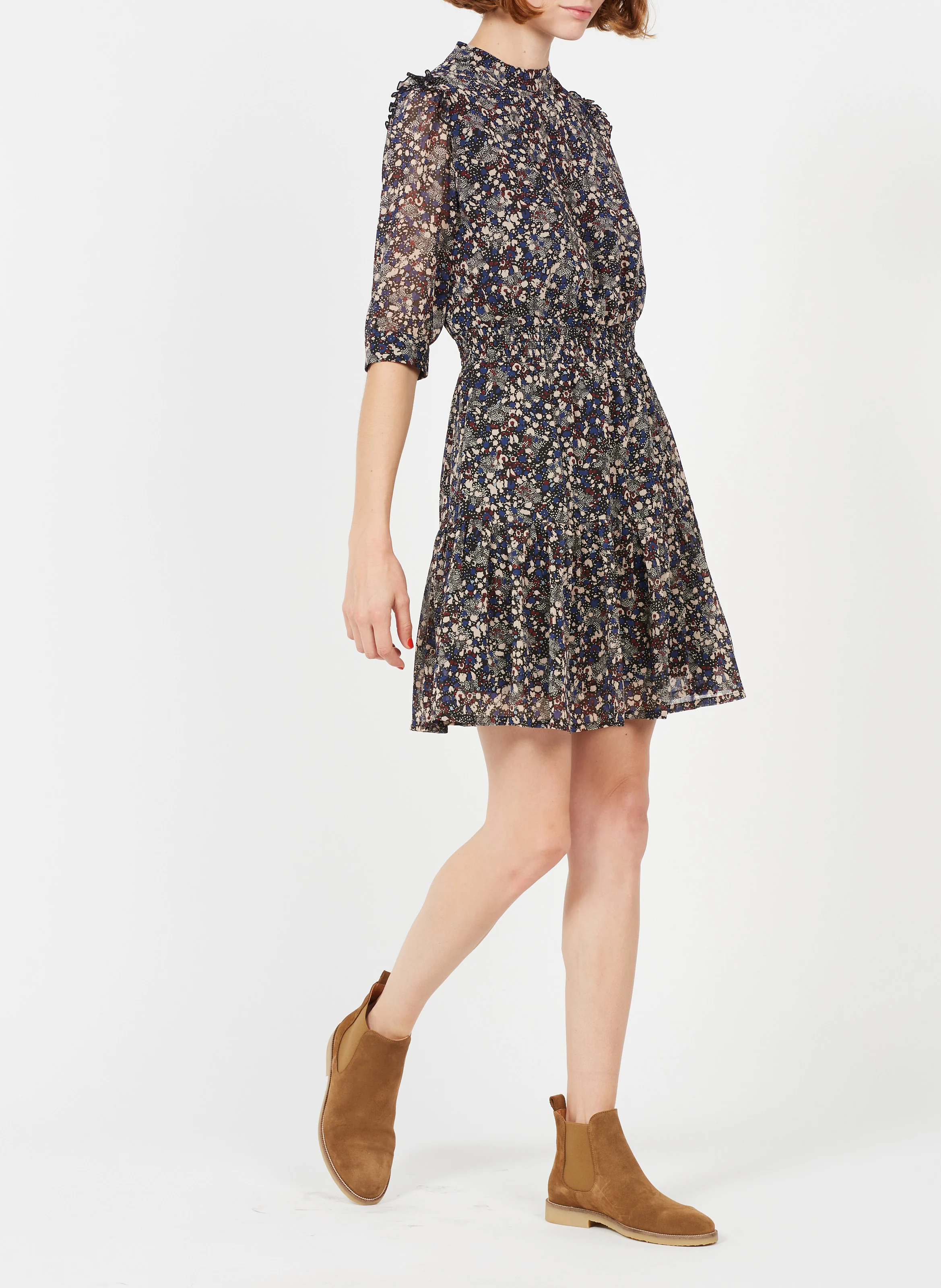 FIONA 35 - Boots en velours | Marron