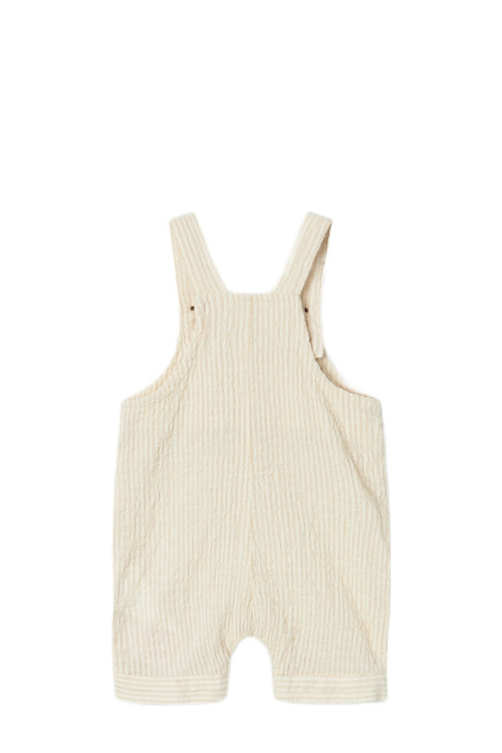 NAME IT baby gestreepte tuinbroek NBMFEDENIS geel/offwhite
