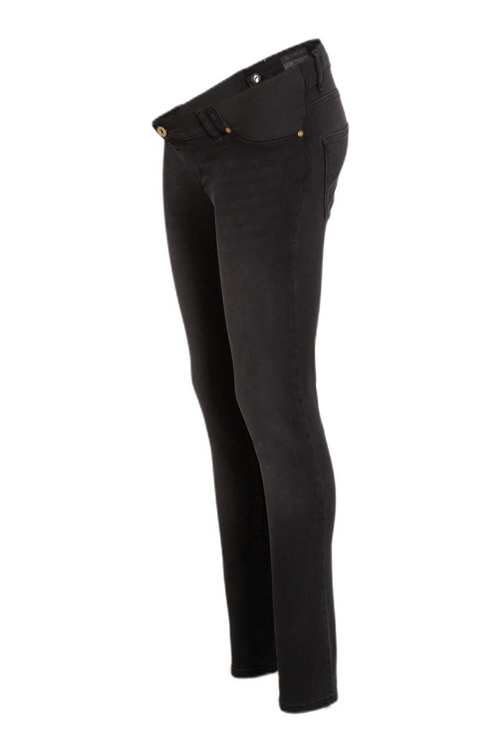 LOVE2WAIT low waist zwangerschaps skinny jeans charcoal