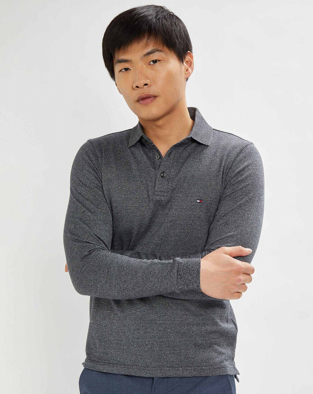Tommy Hilfiger Polo 1985 mouliné gris anthracite