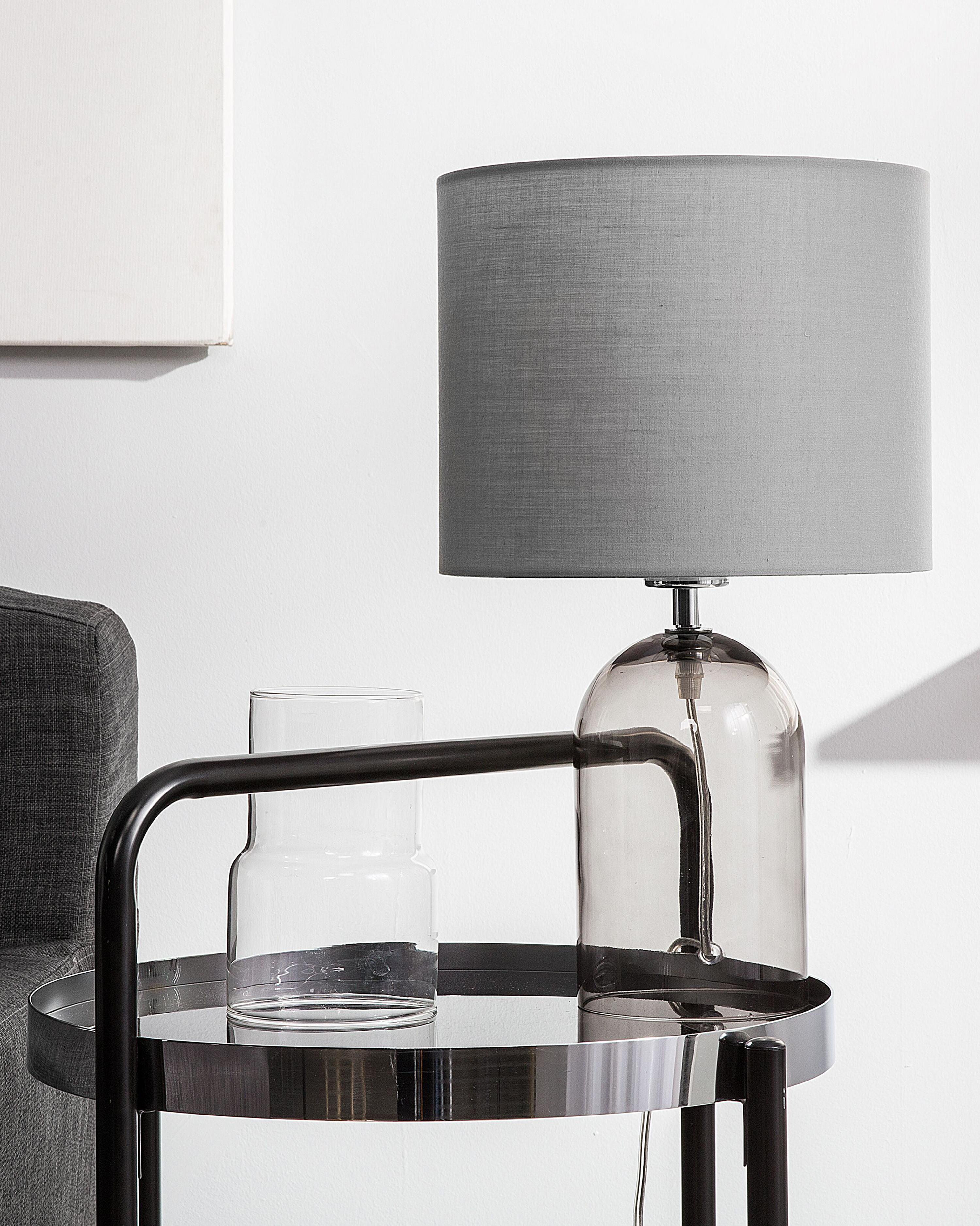 Tafellamp DEVOLL Glas Grijs