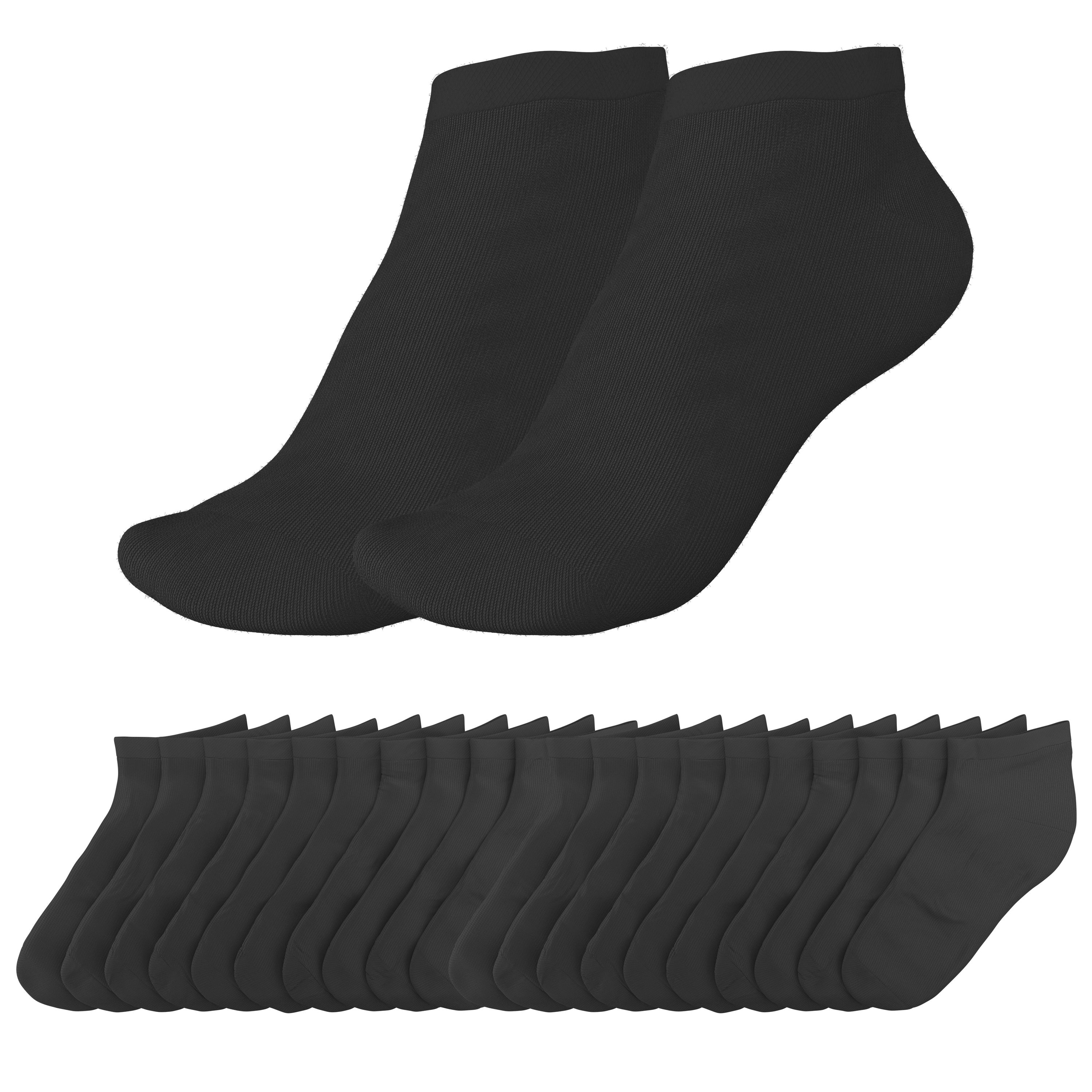 Sneaker Socken Grösse 43 - 46 10er Set schwarz
