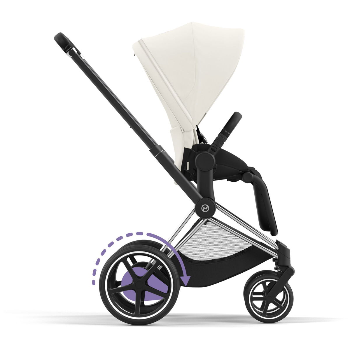 CYBEXCYBEX   ePriam 2.0 Chrome Black Kombikinderwagen off white light beige