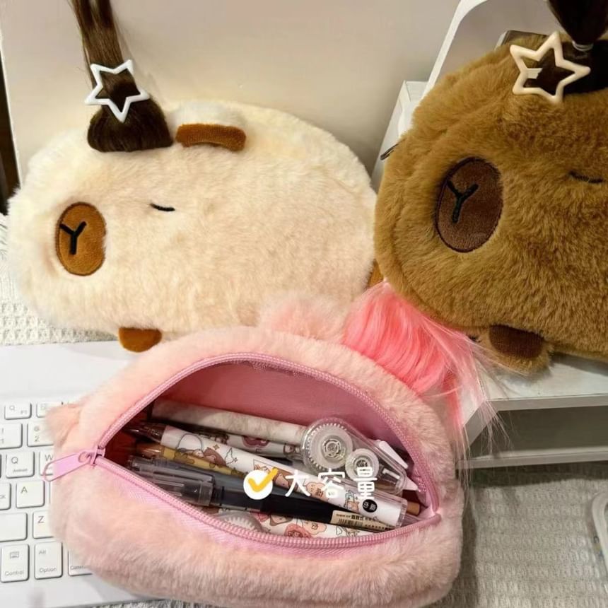 Milha - Capybara Chenille Make-uptas / Etui (Diverse ontwerpen)
