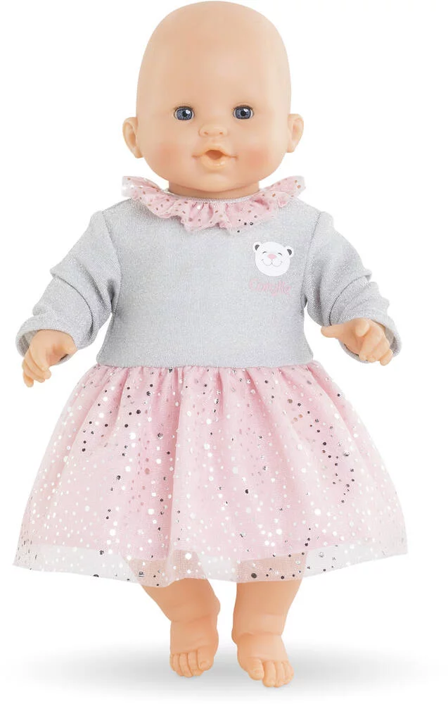 BB36 - ROBE SOIR DE FETE - VETEMENT POUR POUPON 36CM - COROLLE VETEMENTS
