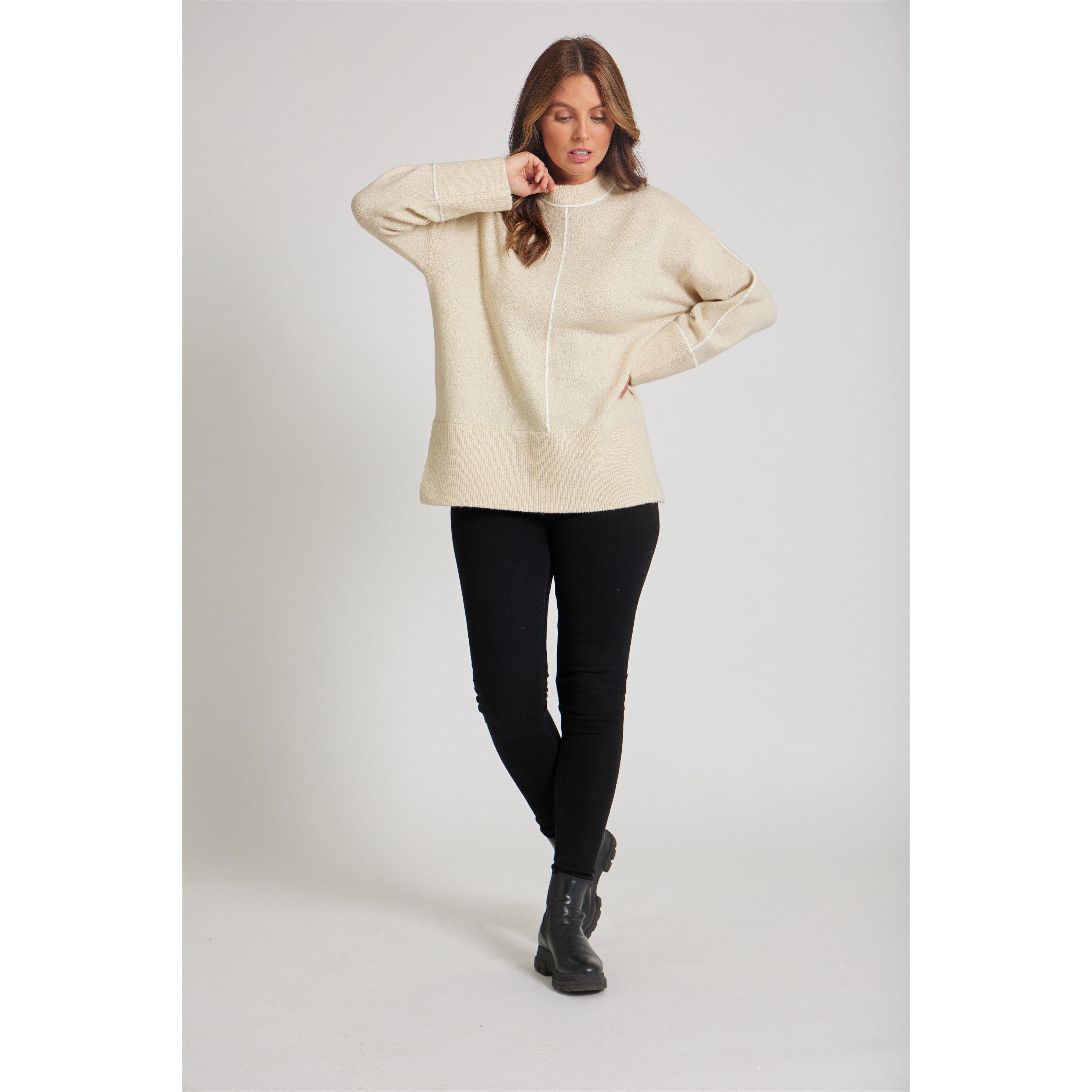 Be You BY Trimmed Rib Jumper