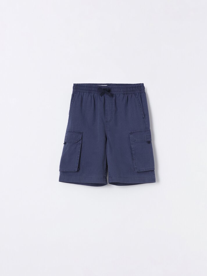 Bermuda Cargo Rústica Jogger - Azul Marinho
