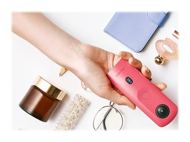 Ricoh THETA SC2 - 360° Videokamera - 4K / 30 fps - 12.0 MP - flash 14 GB - intern flash hukommelse - Wireless LAN, Bluetooth - pink