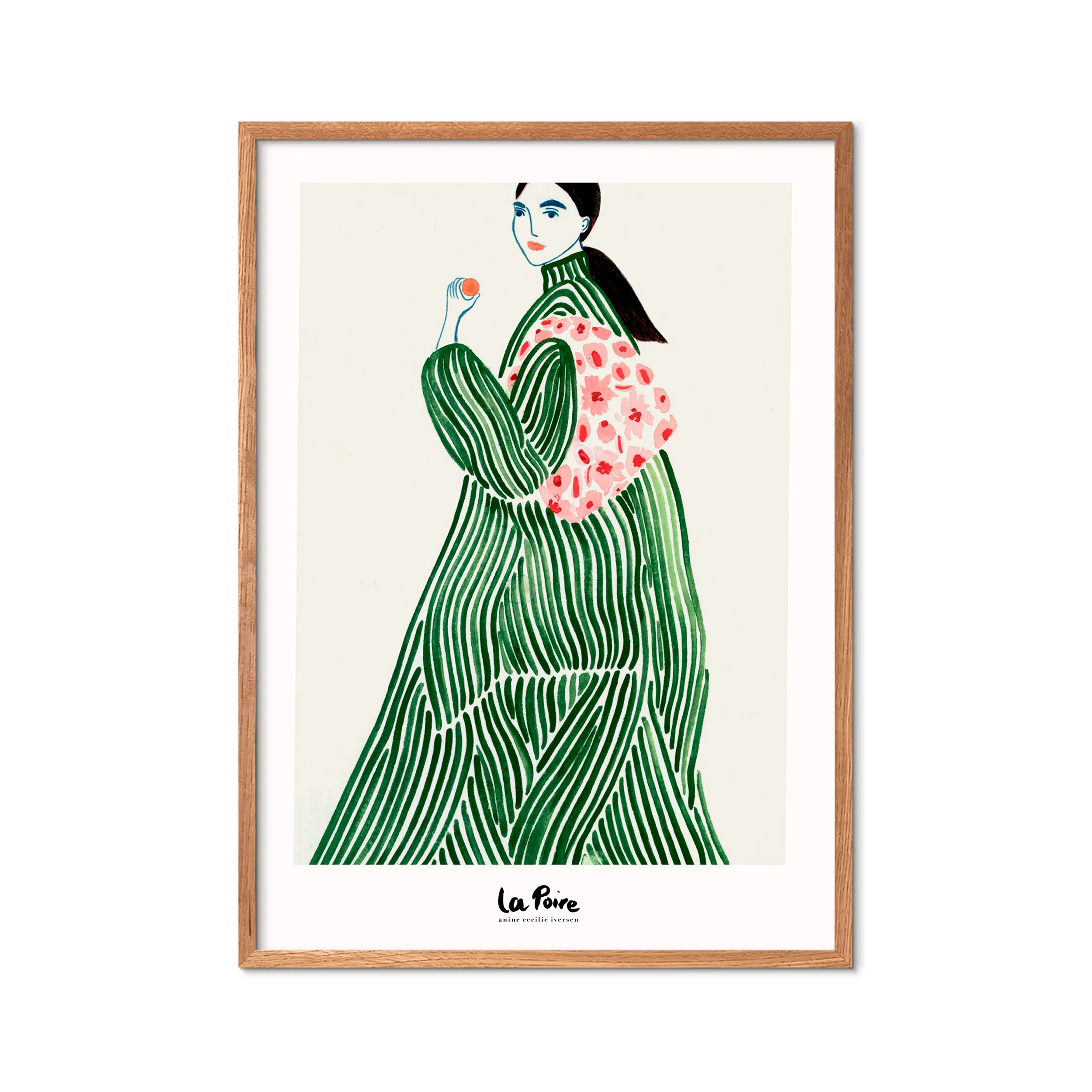 Poster & Frame  La Poire Green Coat plakat - A3