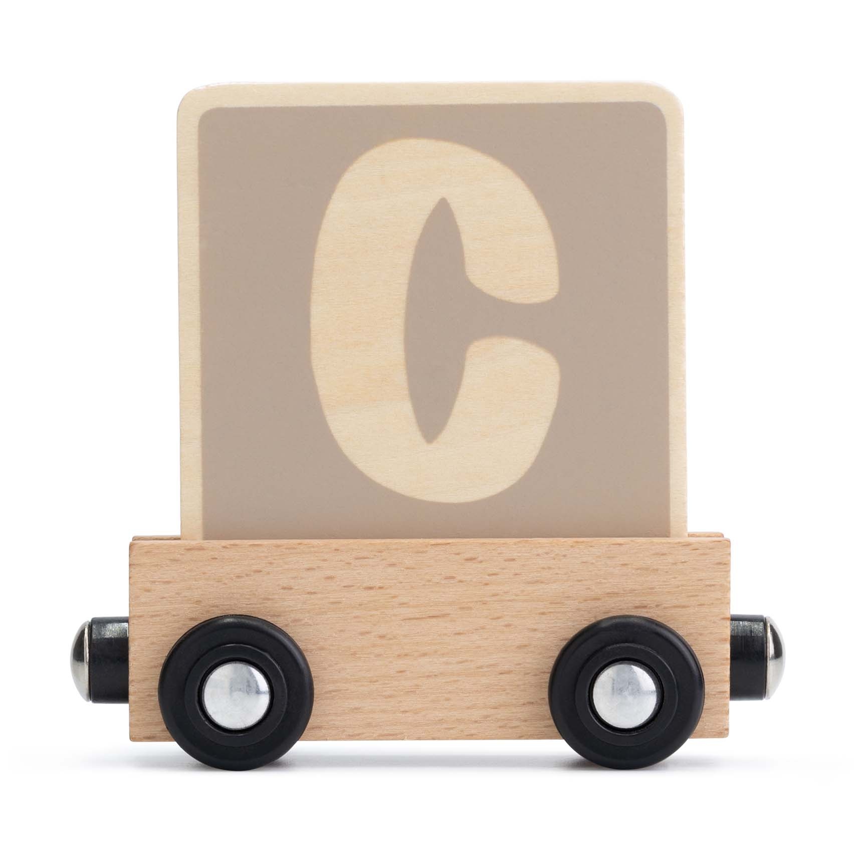Prénatal houten namentrein letter C Taupebrown - lettertreinen - Prénatal