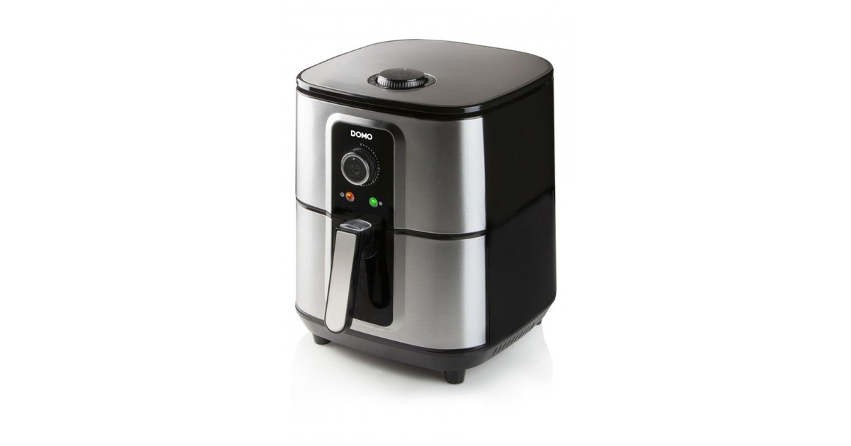 DomoDeli-fryer DO536FR  heteluchtfriteuse  (Inox/zwart, 5.5 Liter)