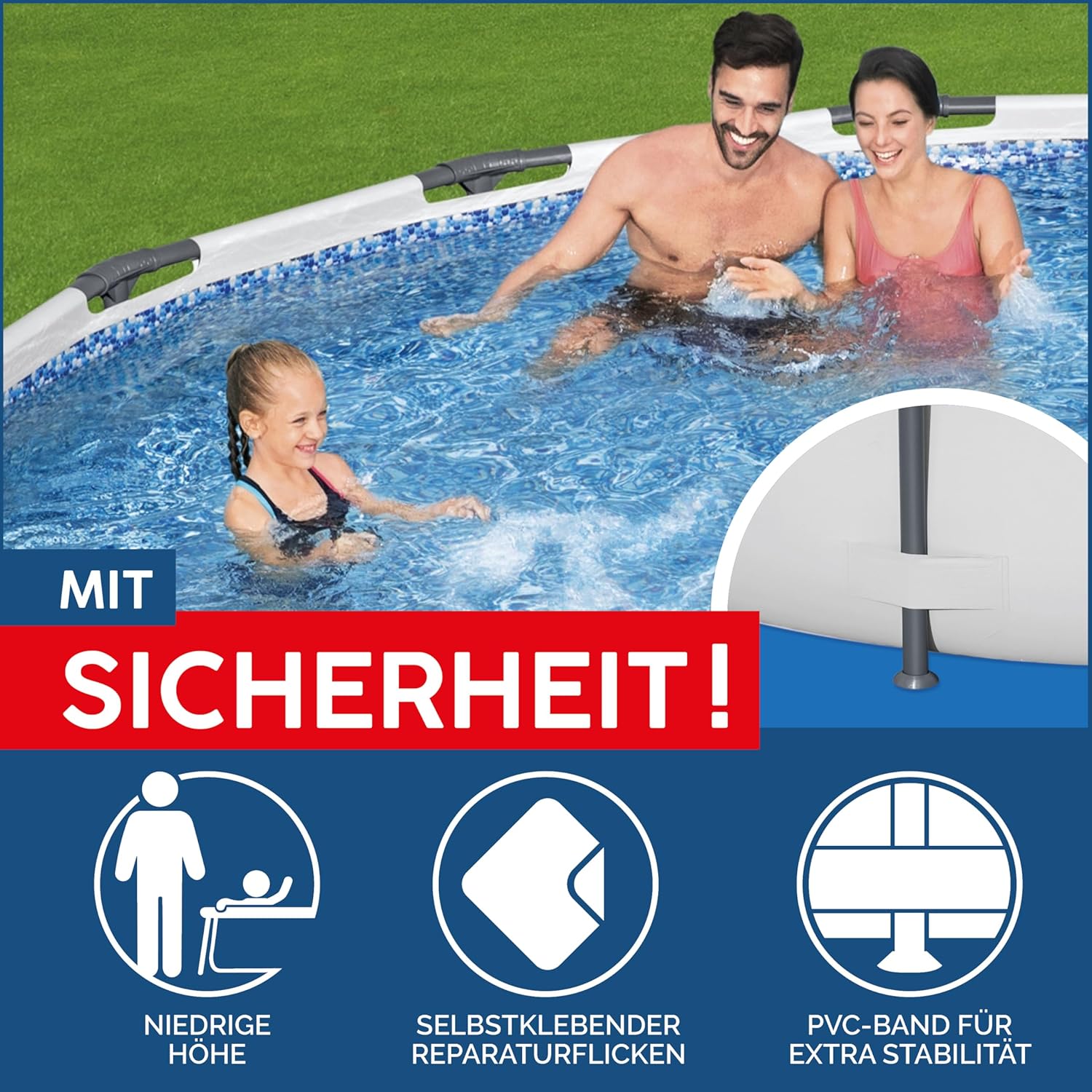 Bestway Steel Pro Max Frame Pool, rund, ohne Zubehör 305 x 76 cm