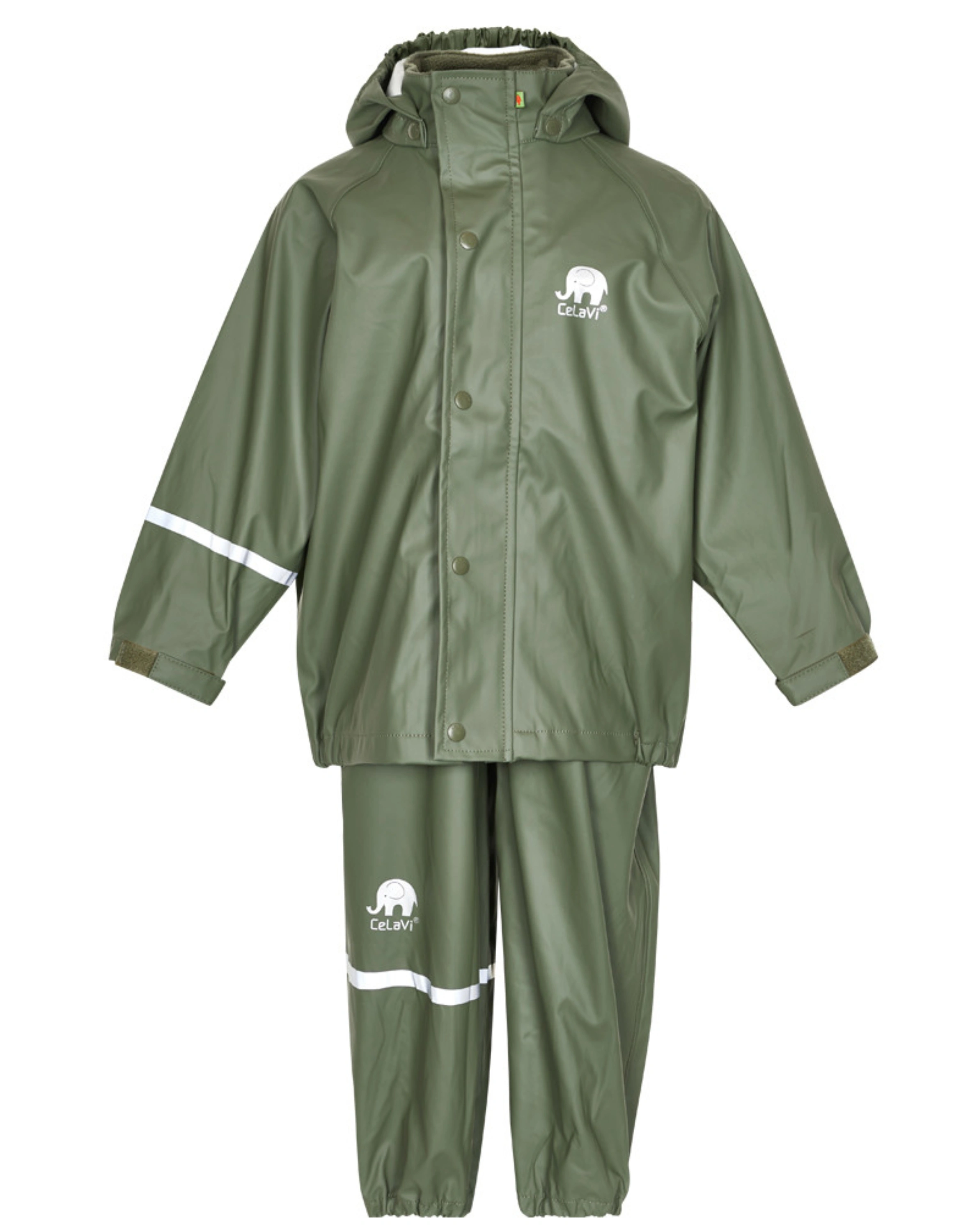 Regenset 2-teilig abnehmbare Kapuze khaki