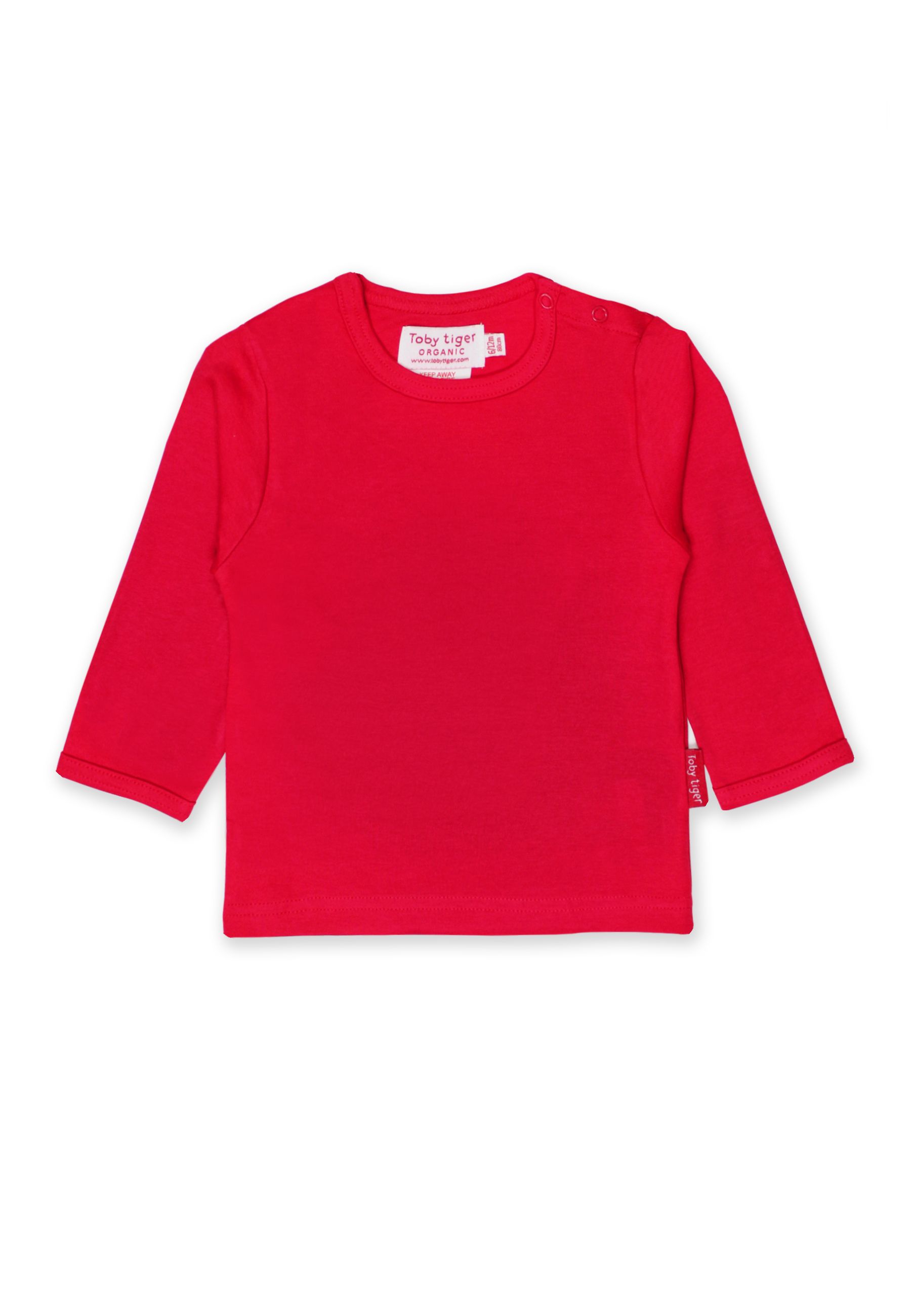 Toby Tiger Langarmshirt , rot unifarben