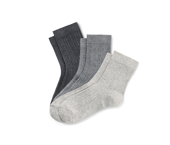 3 Paar Socken mit Zopfmuster