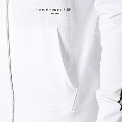 Veste Zippée A Bandes 0020 Blanc
