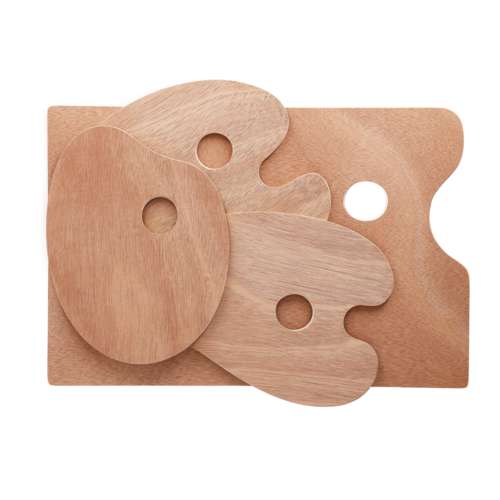 Farbpalette aus Holz
