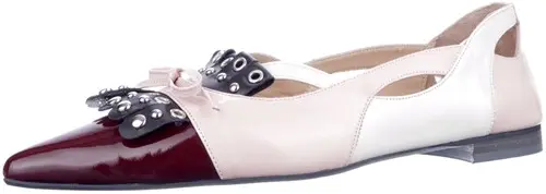 Babouche S-DUNJA-147 417 maat 43 ballerina roze combi Calandschoen