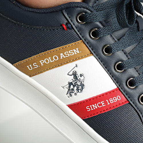 Baskets Bosona Navy Red Tan