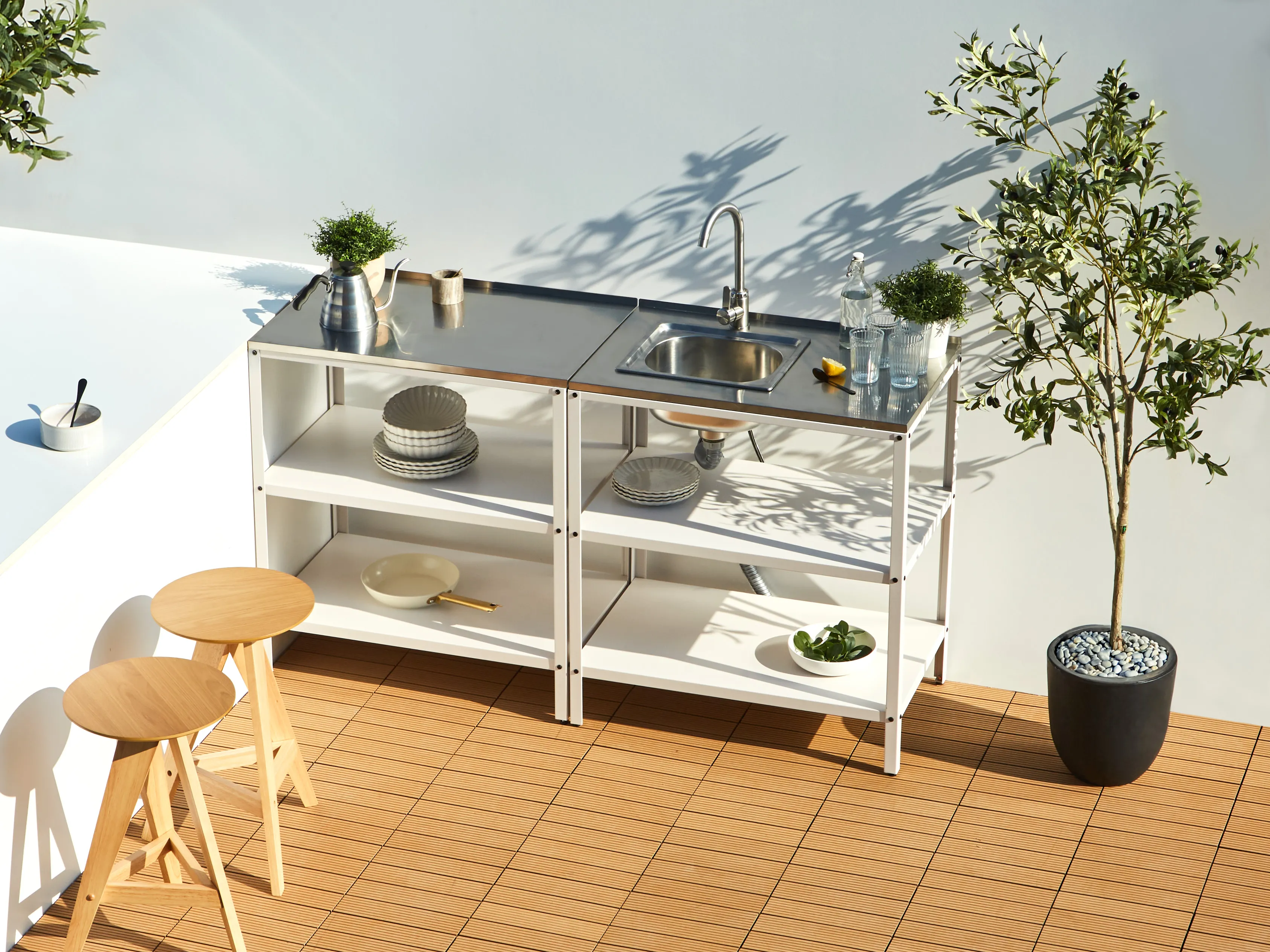 Tuin keukeneiland VILAMA Wit