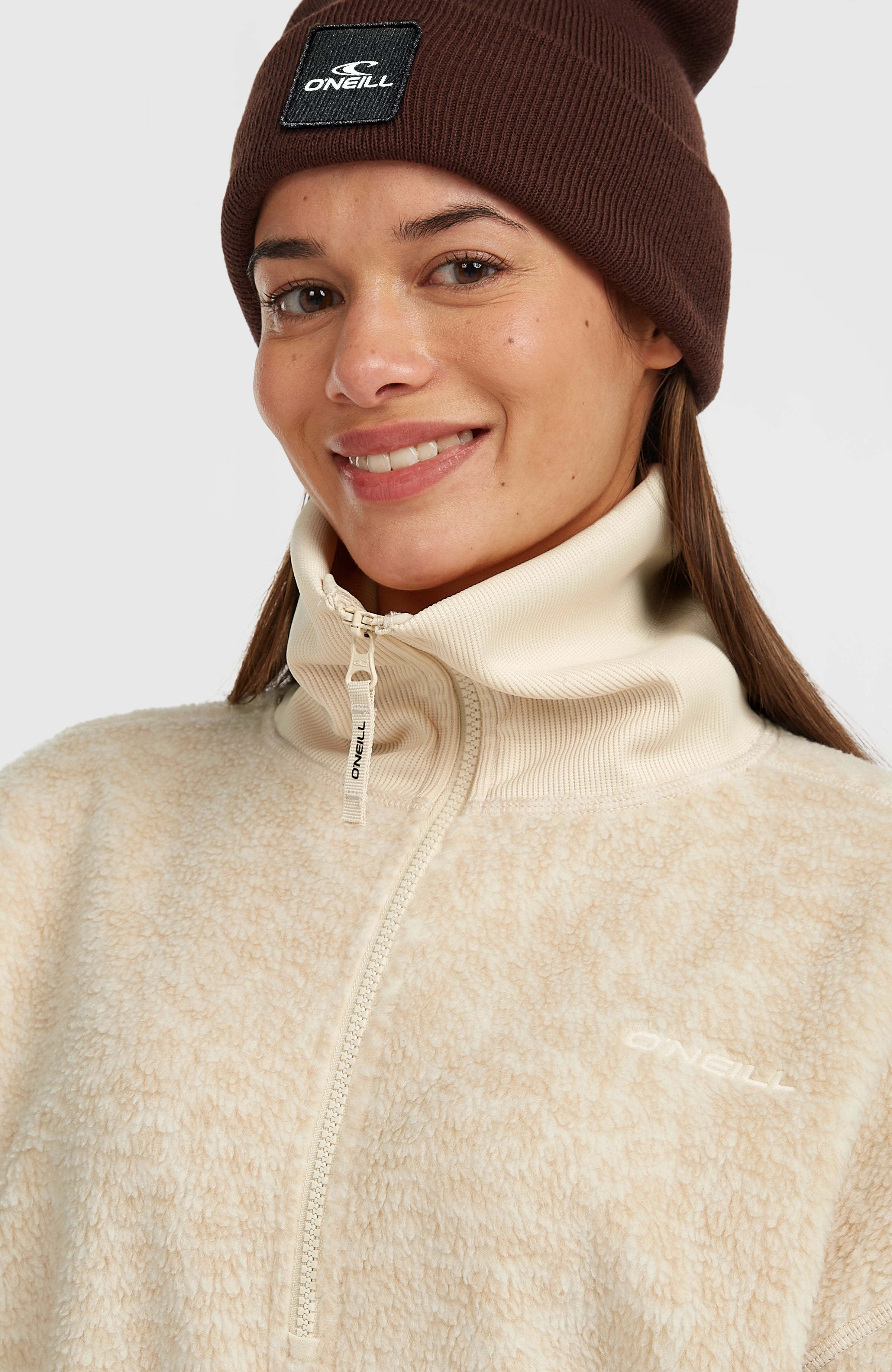 Must-Have fleecetrui met halve rits
