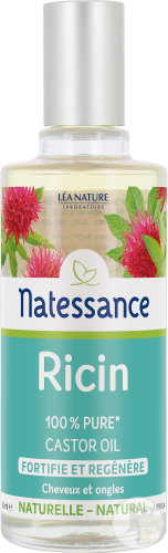Natessance Huile De Ricin Fortifie Et Régénère Cheveux Et Ongles Flacon 50ml