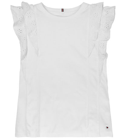 Tommy Hilfiger Top - Strickerei Englisch - Weiß