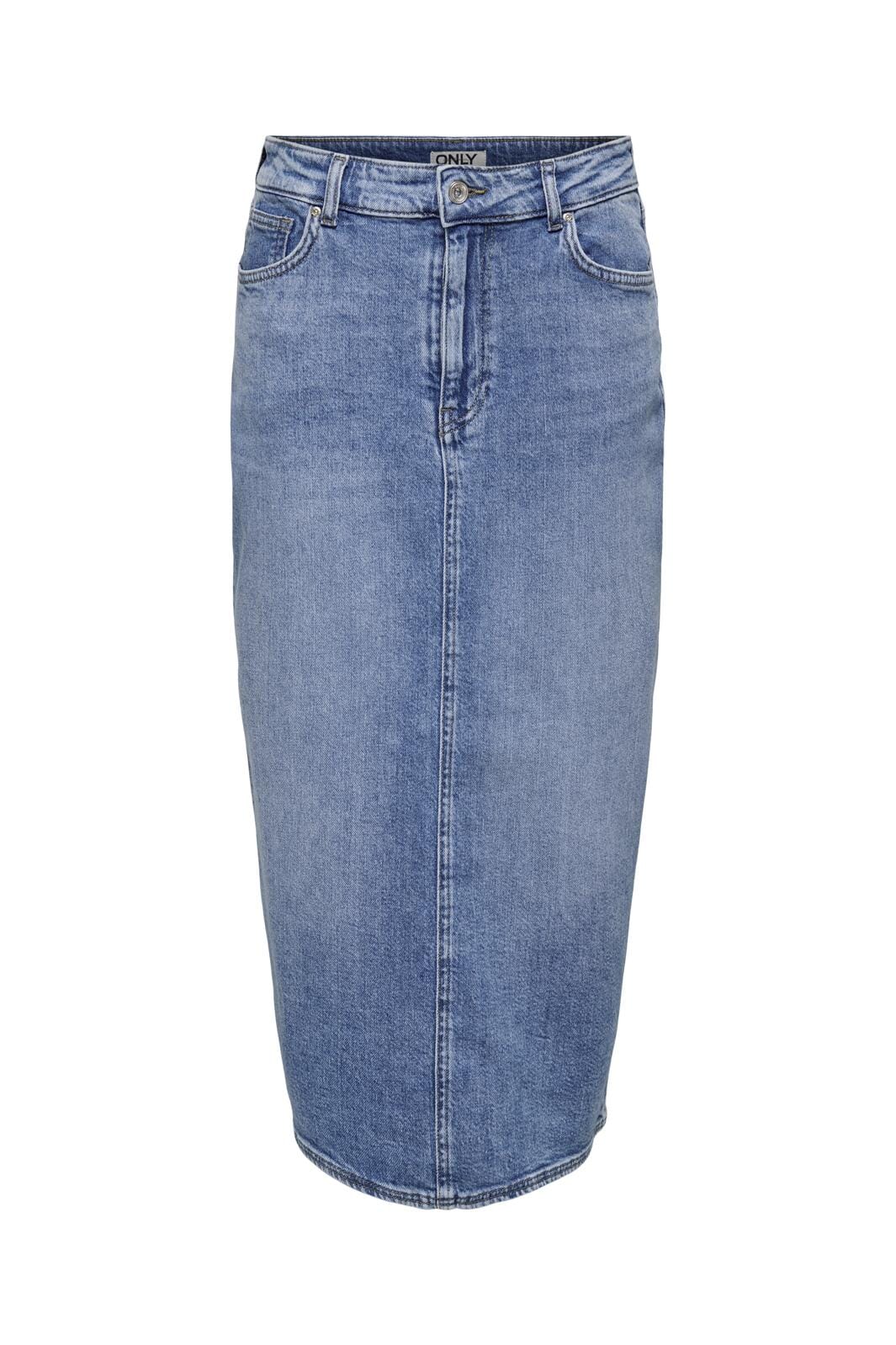 Only Onlmilla Midi Skirt 4511113 light blue denim