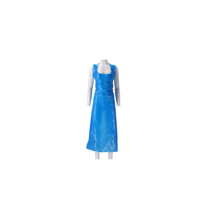 1000st plastic wegwerp Schorten blauw op blok Scheurschort 80x125cm Blauw doos 1000st
