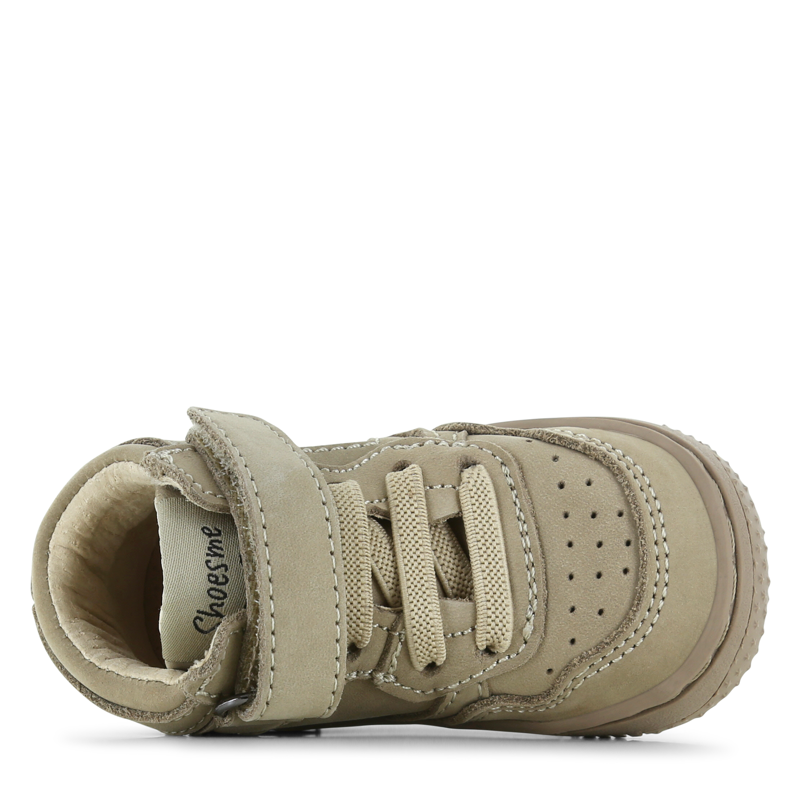 Shoesme taupe basket sneakertje Nubuck | Uni schoenen