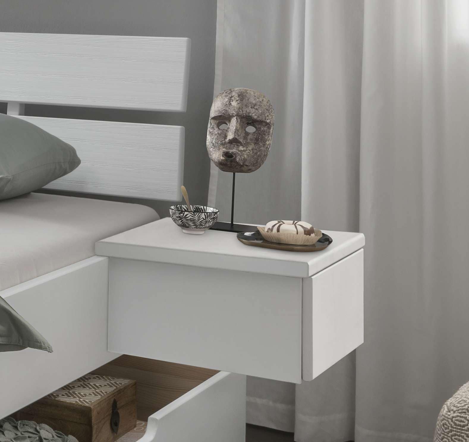 Home affaire Nachttisch »Progress Hängetische, aus massiver Fichte, FSC-zertifiziert« Set, 2 Stk. tlg. Bettablagen im 2tlg.Set, Made in Europe
