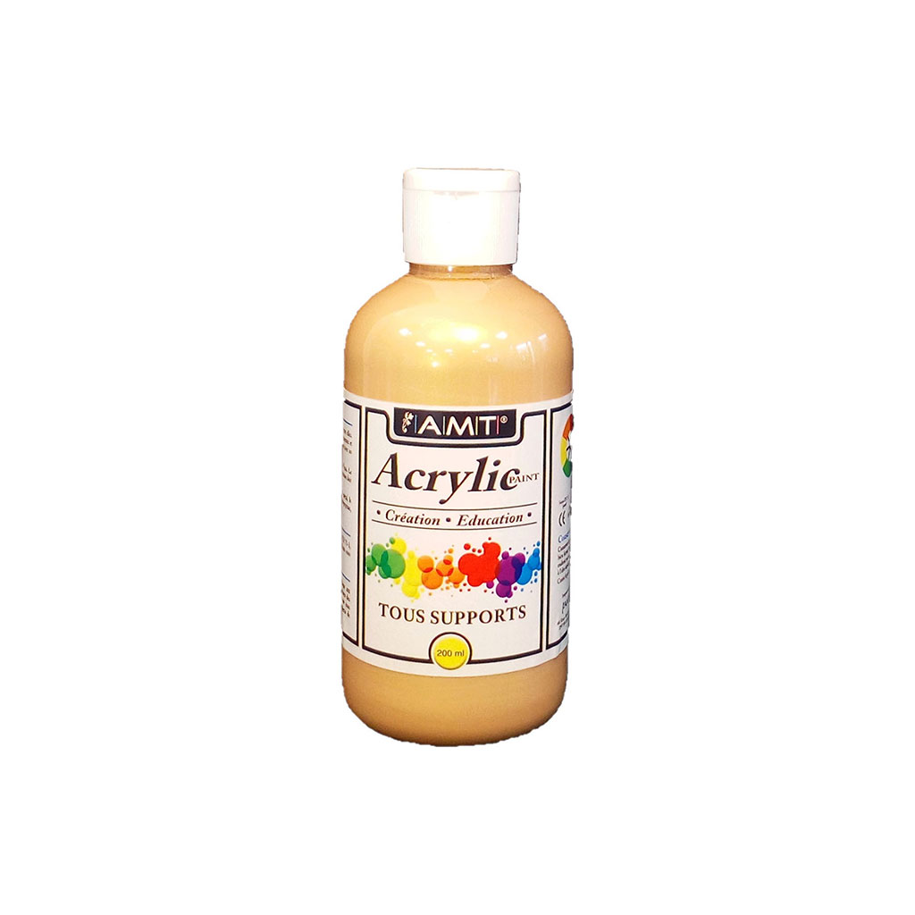 Peinture acrylique métallisée or 200ml