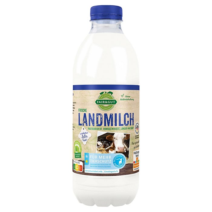 · FAIR&GUT · Landmilch 3,8 % 1 l