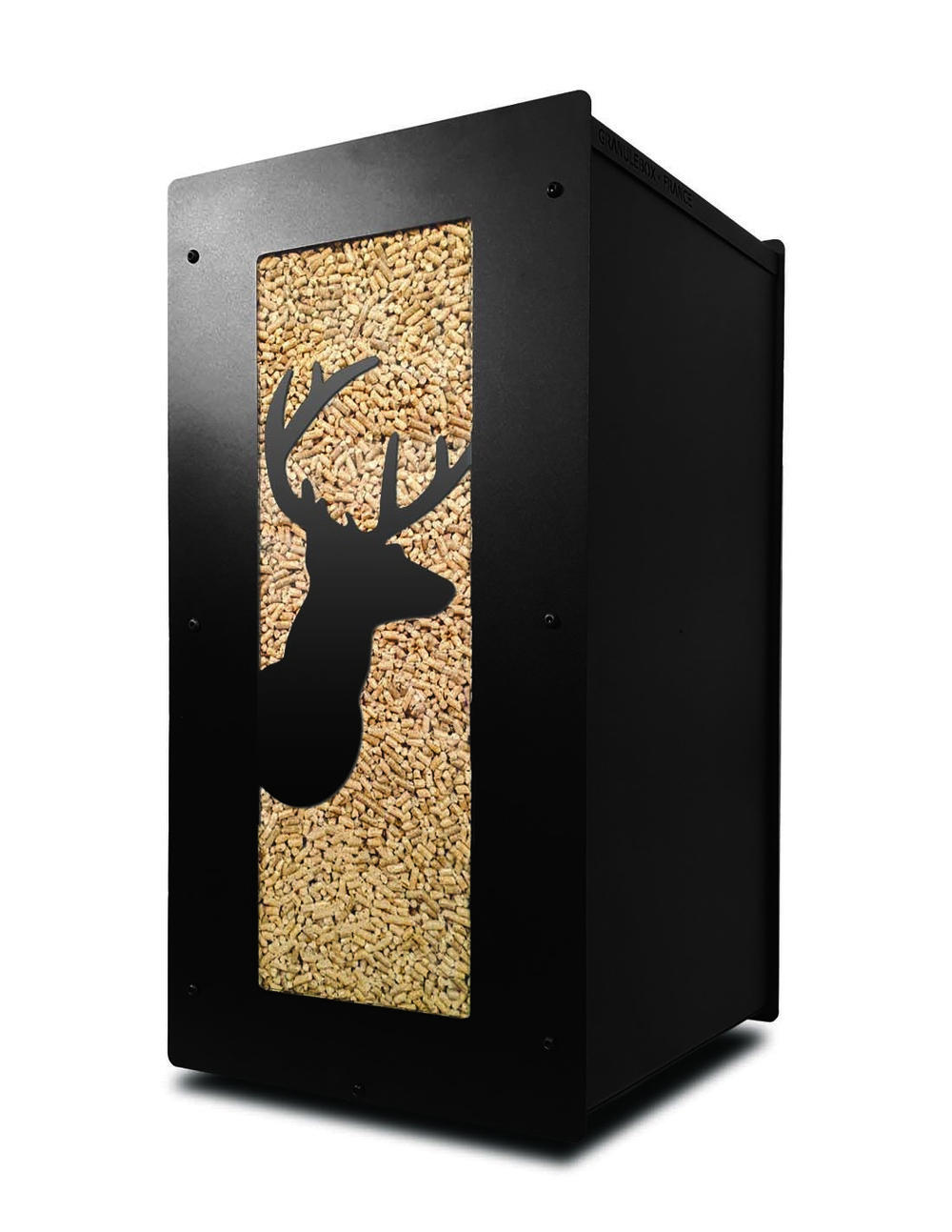 Meuble de rangement à granulés de bois 55kg noir cerf