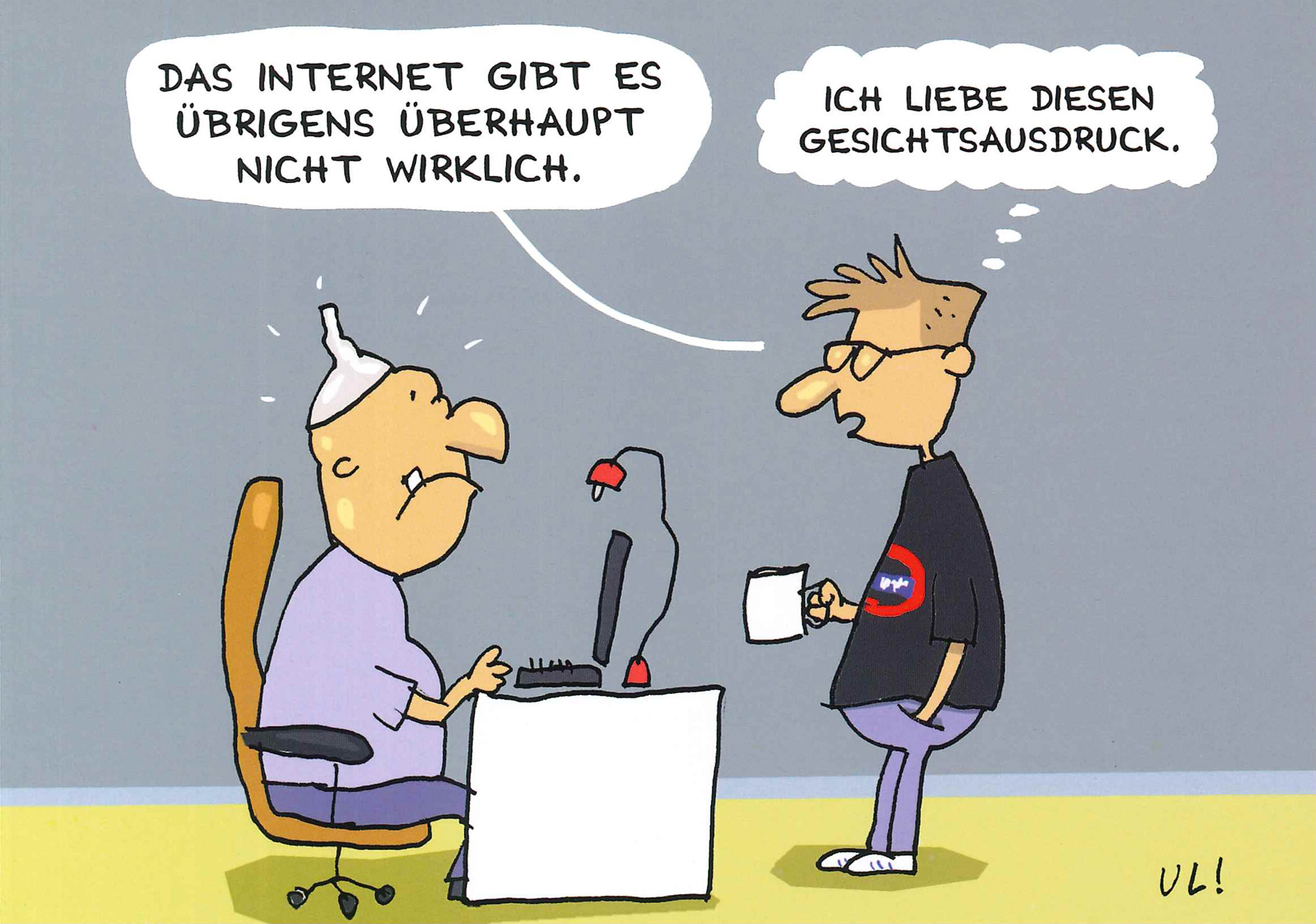 Postkarte 'Das Internet gibt es übrigens nicht' günstig bestellen