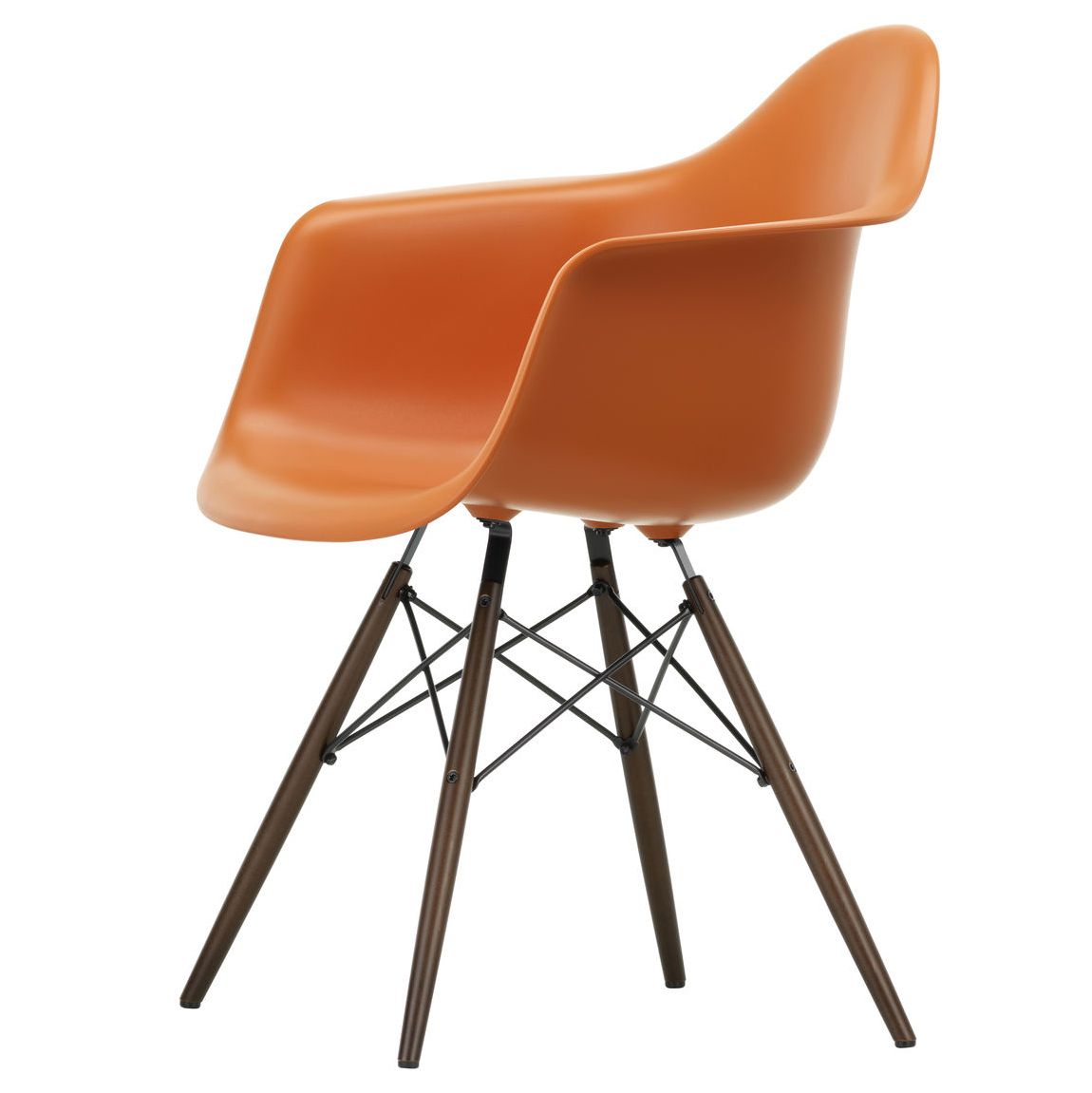 Eetkamerstoel DAW Rusty orange RE esdoorn donker
