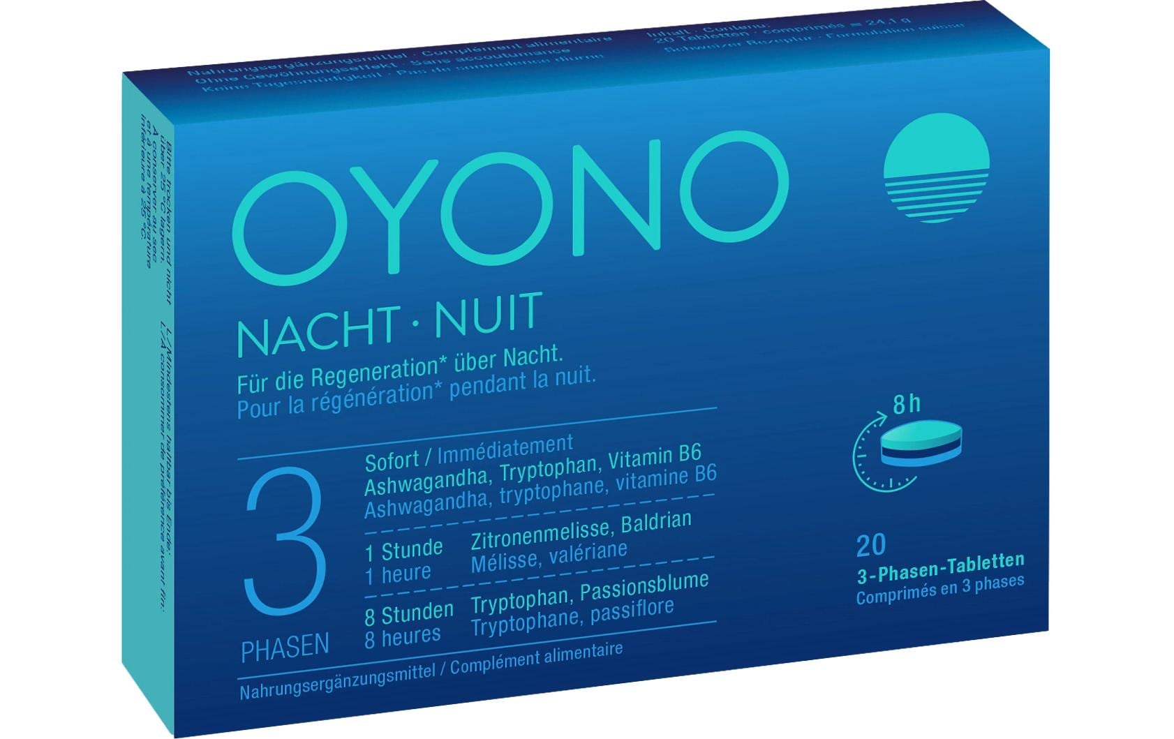 Nacht 20 TablettenVeganes Nahrungsergänzungsmittel für einen erholsamen Schlaf