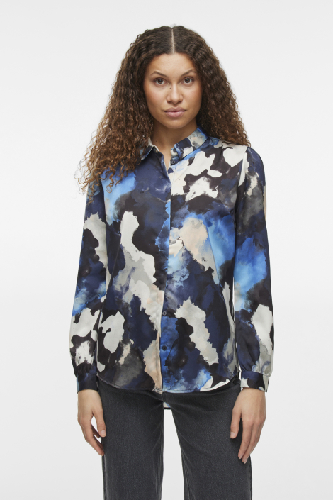 Vila blauwe dames blouse