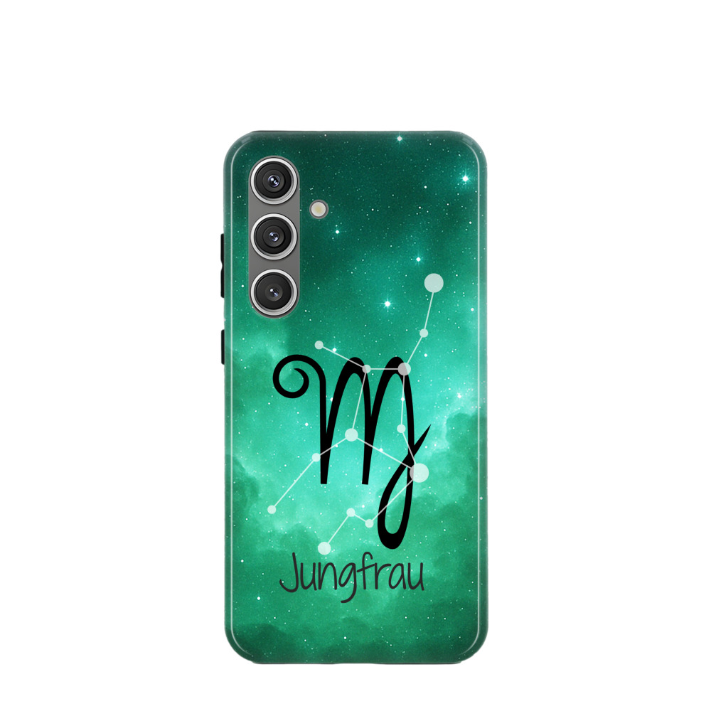 Samsung Galaxy S24 Hybrid (Kunststoff / Gummi) Hülle Jungfrau 2 - Grün