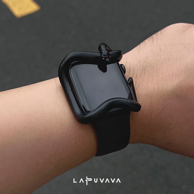 Krocalute - Slangen Apple Watch-band met beschermhoes