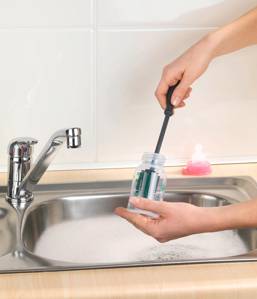 Wenko Silikon Spülbürste 25 cm grau